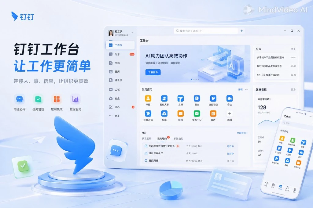 钉钉AI9.0移动办公生态协同界面